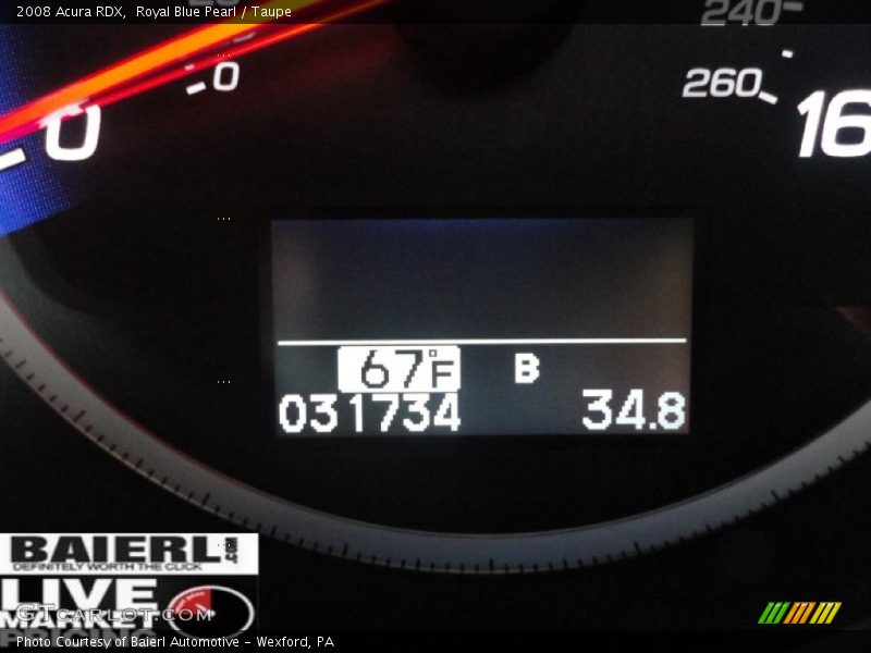 Royal Blue Pearl / Taupe 2008 Acura RDX