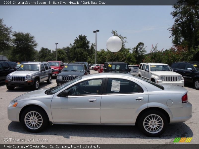 Brilliant Silver Metallic / Dark Slate Gray 2005 Chrysler Sebring Sedan