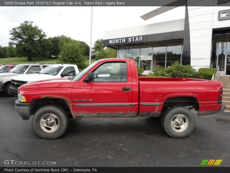 Flame Red / Agate Black 1999 Dodge Ram 1500 SLT Regular Cab 4x4