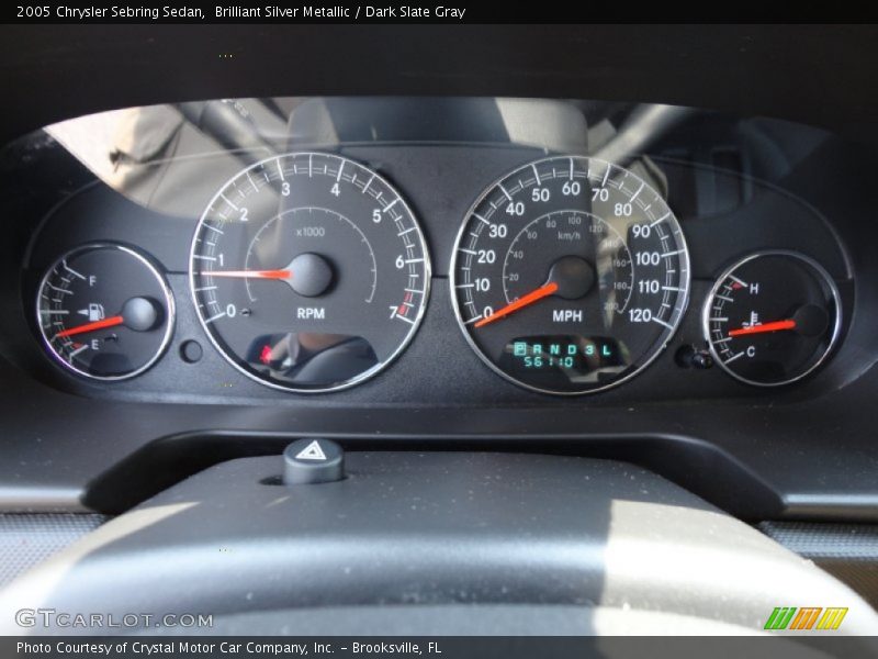 Brilliant Silver Metallic / Dark Slate Gray 2005 Chrysler Sebring Sedan