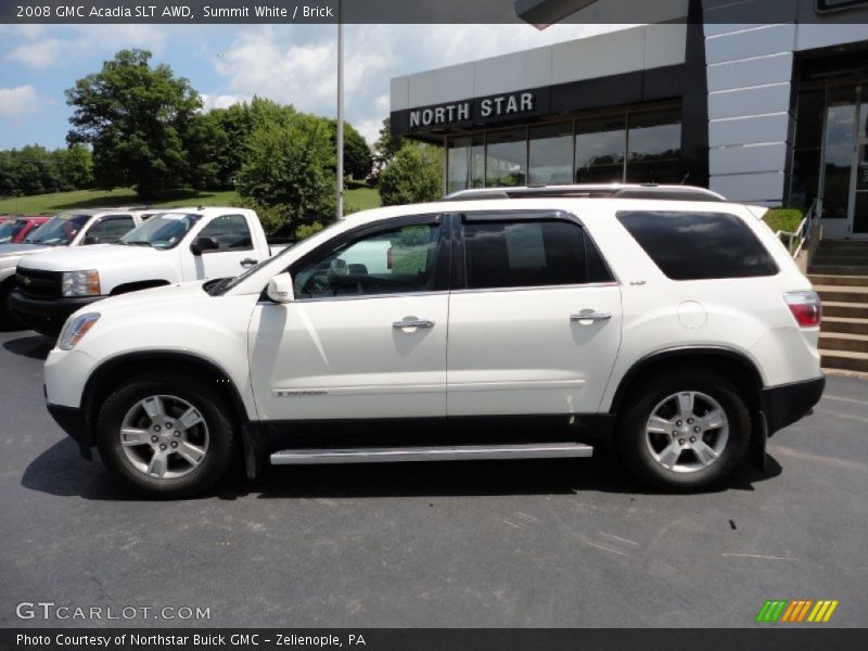 Summit White / Brick 2008 GMC Acadia SLT AWD