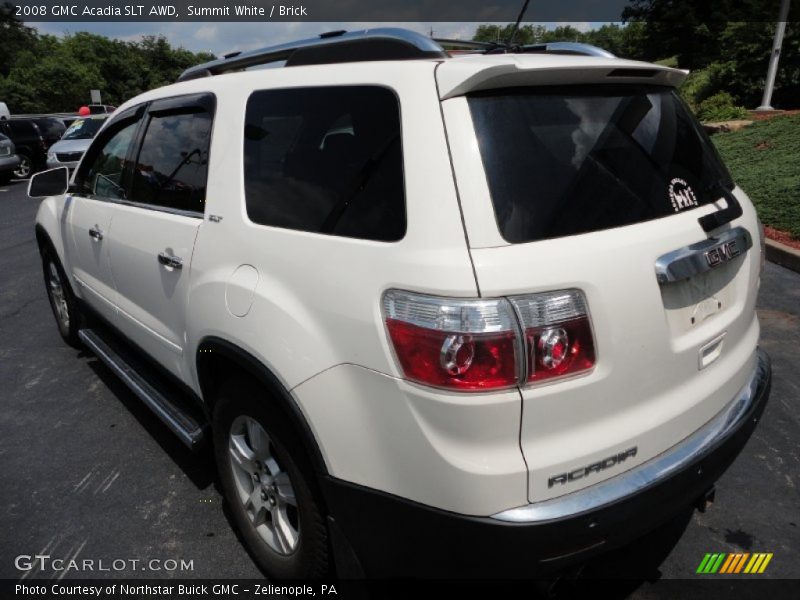 Summit White / Brick 2008 GMC Acadia SLT AWD