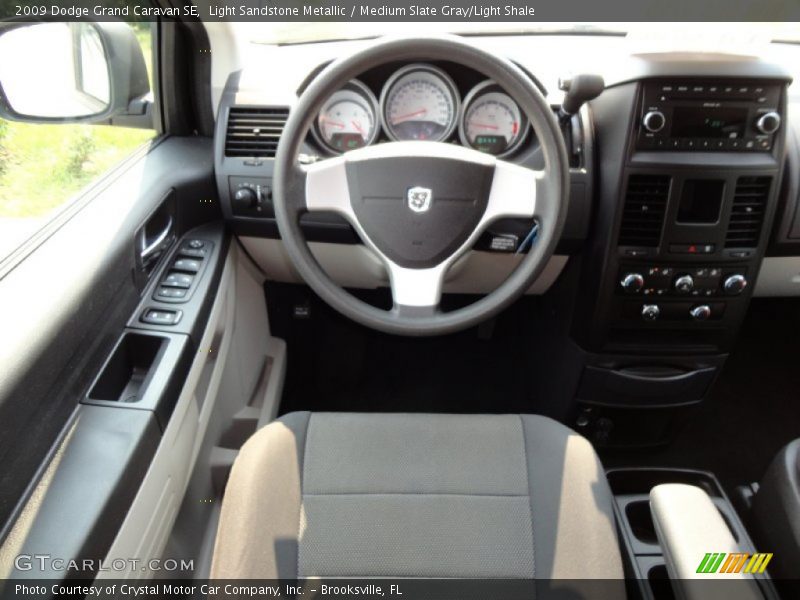 Light Sandstone Metallic / Medium Slate Gray/Light Shale 2009 Dodge Grand Caravan SE