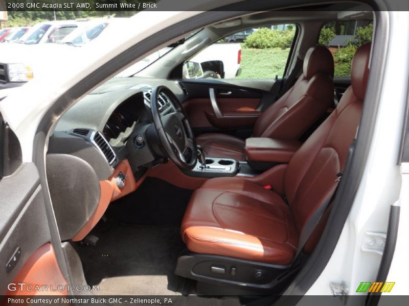 Summit White / Brick 2008 GMC Acadia SLT AWD