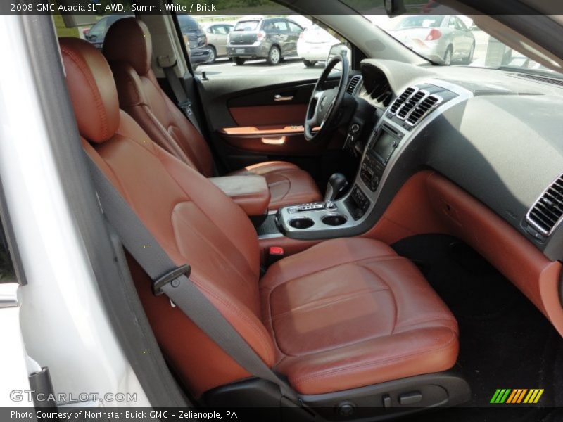 Summit White / Brick 2008 GMC Acadia SLT AWD