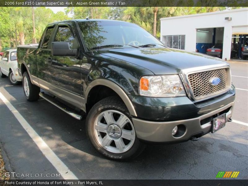 Aspen Green Metallic / Tan 2006 Ford F150 Lariat SuperCab 4x4