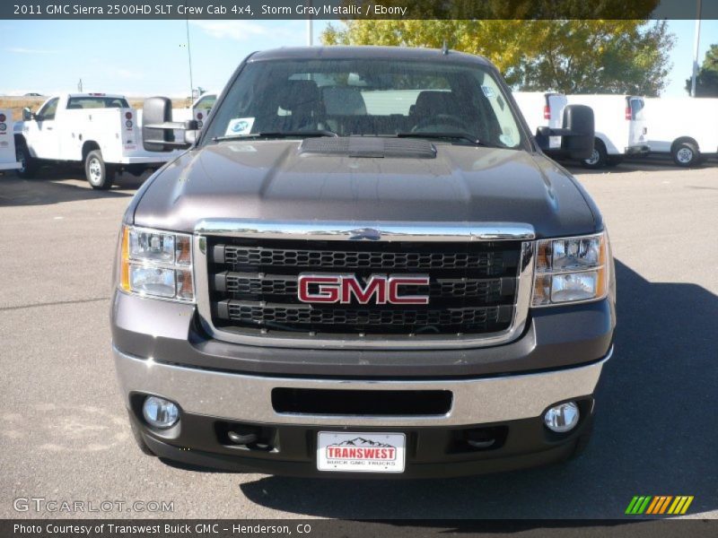 Storm Gray Metallic / Ebony 2011 GMC Sierra 2500HD SLT Crew Cab 4x4