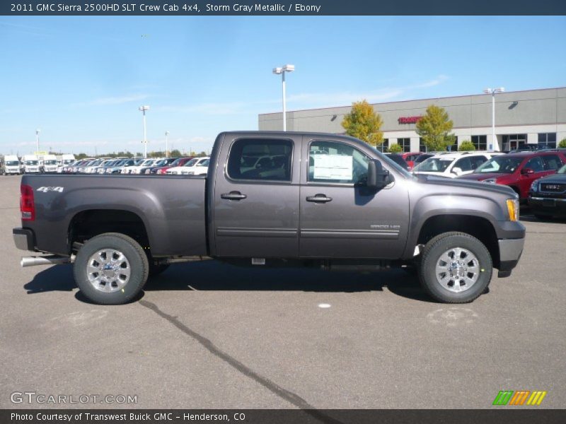 Storm Gray Metallic / Ebony 2011 GMC Sierra 2500HD SLT Crew Cab 4x4