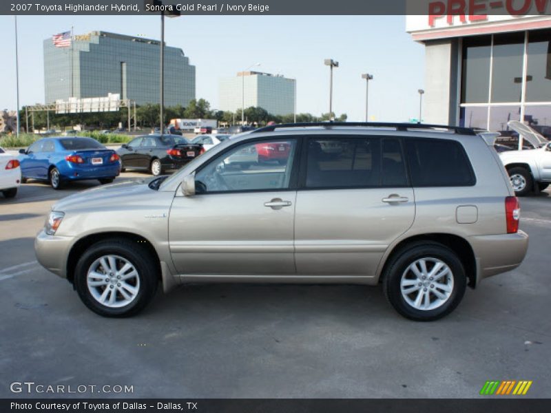 Sonora Gold Pearl / Ivory Beige 2007 Toyota Highlander Hybrid