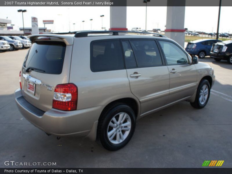 Sonora Gold Pearl / Ivory Beige 2007 Toyota Highlander Hybrid