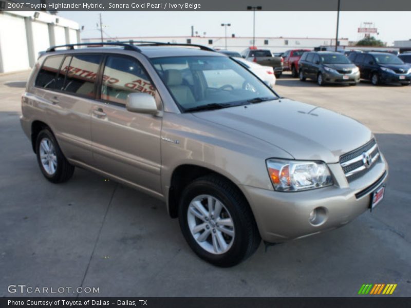 Sonora Gold Pearl / Ivory Beige 2007 Toyota Highlander Hybrid