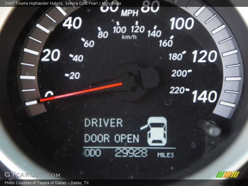 Sonora Gold Pearl / Ivory Beige 2007 Toyota Highlander Hybrid