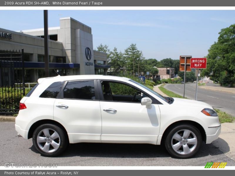 White Diamond Pearl / Taupe 2009 Acura RDX SH-AWD