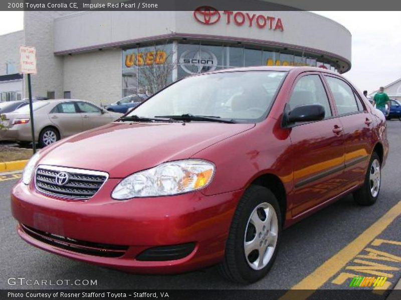 Impulse Red Pearl / Stone 2008 Toyota Corolla CE