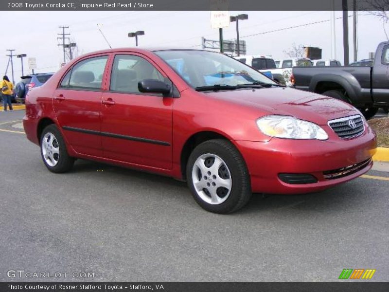Impulse Red Pearl / Stone 2008 Toyota Corolla CE