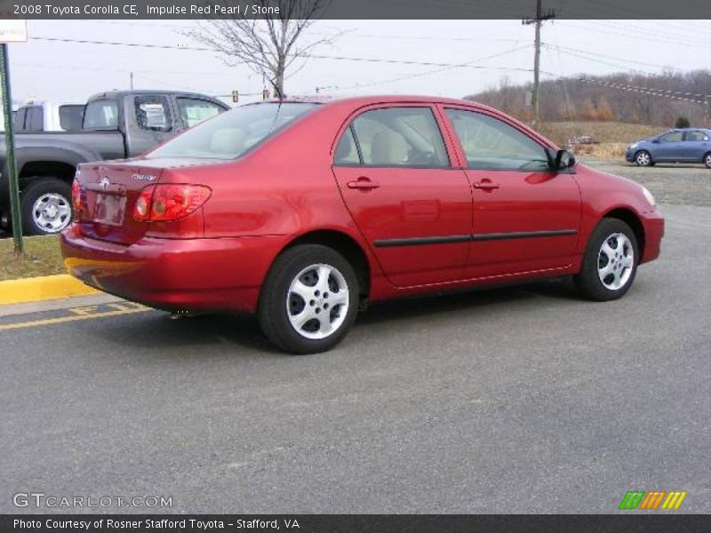 Impulse Red Pearl / Stone 2008 Toyota Corolla CE