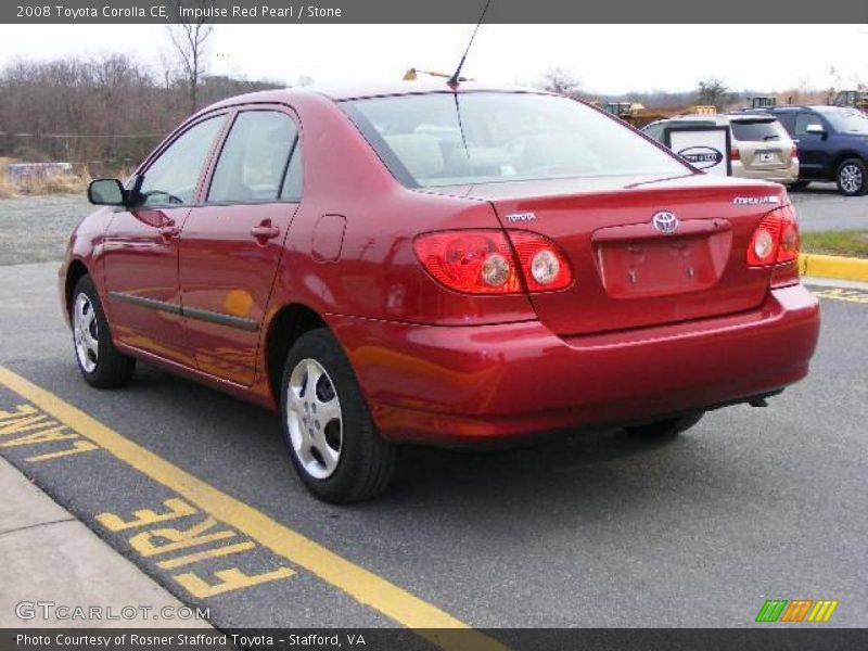 Impulse Red Pearl / Stone 2008 Toyota Corolla CE