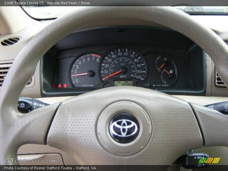 Impulse Red Pearl / Stone 2008 Toyota Corolla CE