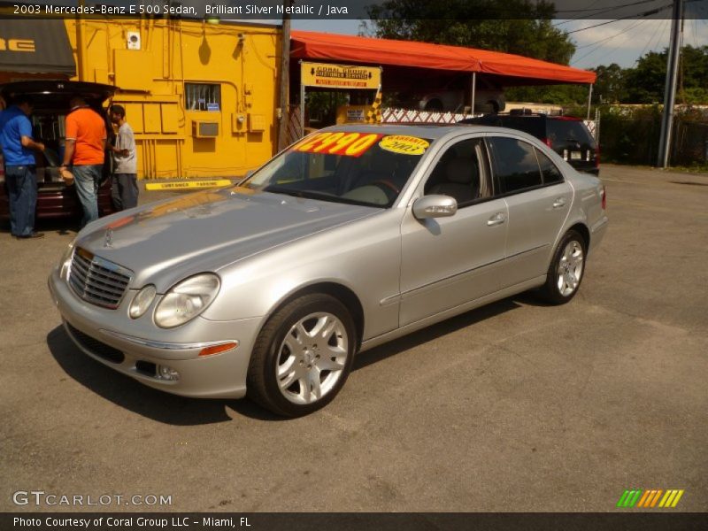 Brilliant Silver Metallic / Java 2003 Mercedes-Benz E 500 Sedan
