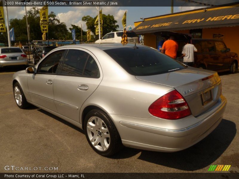Brilliant Silver Metallic / Java 2003 Mercedes-Benz E 500 Sedan