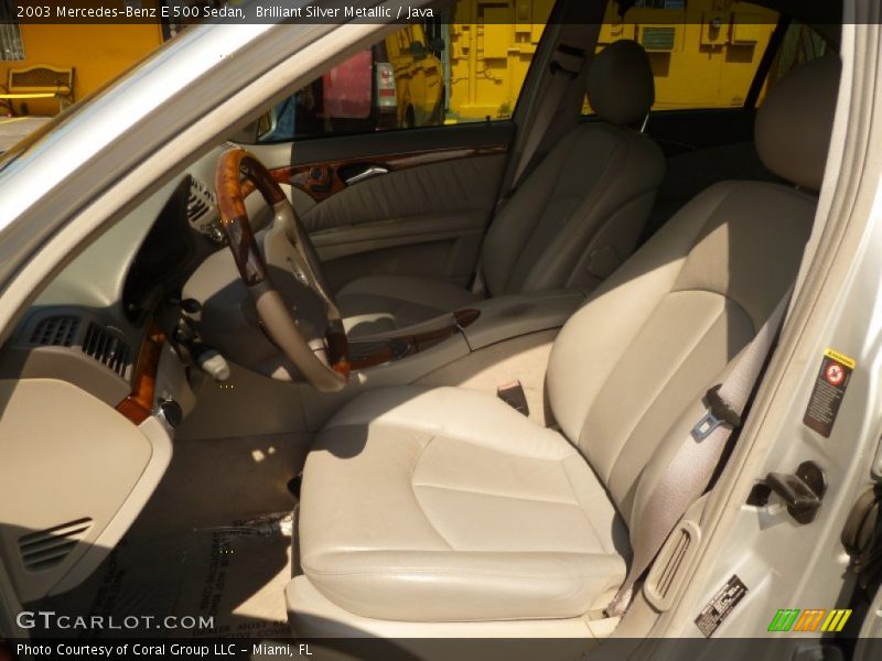 Brilliant Silver Metallic / Java 2003 Mercedes-Benz E 500 Sedan