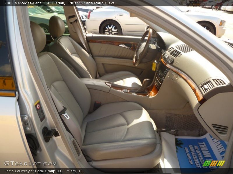 Brilliant Silver Metallic / Java 2003 Mercedes-Benz E 500 Sedan