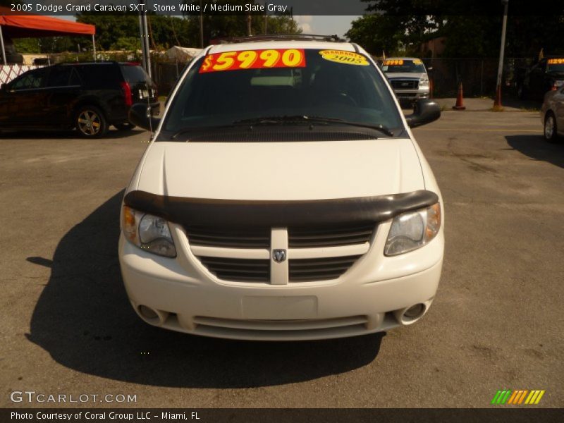 Stone White / Medium Slate Gray 2005 Dodge Grand Caravan SXT