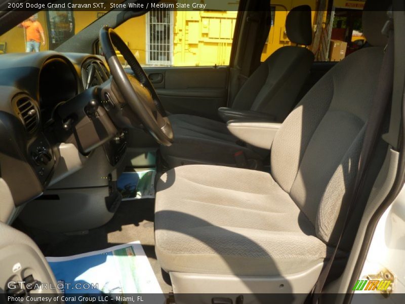 Stone White / Medium Slate Gray 2005 Dodge Grand Caravan SXT