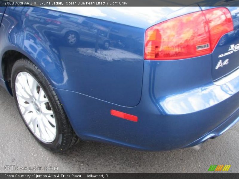 Ocean Blue Pearl Effect / Light Gray 2008 Audi A4 2.0T S-Line Sedan