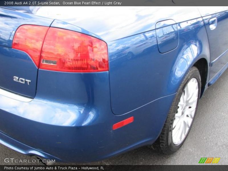 Ocean Blue Pearl Effect / Light Gray 2008 Audi A4 2.0T S-Line Sedan