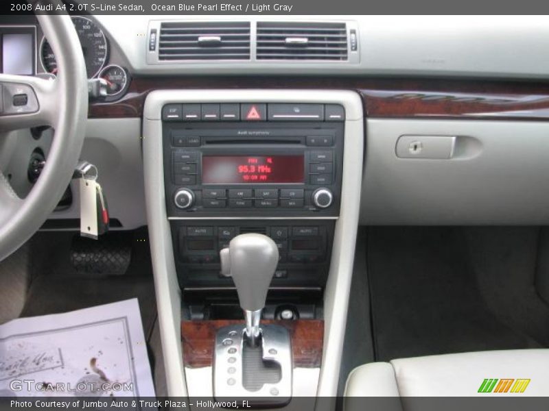 Ocean Blue Pearl Effect / Light Gray 2008 Audi A4 2.0T S-Line Sedan