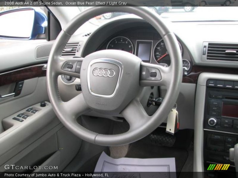 Ocean Blue Pearl Effect / Light Gray 2008 Audi A4 2.0T S-Line Sedan