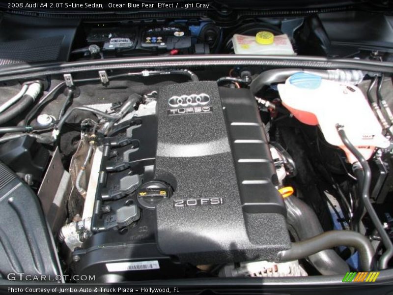 Ocean Blue Pearl Effect / Light Gray 2008 Audi A4 2.0T S-Line Sedan