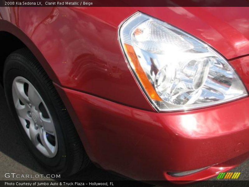 Claret Red Metallic / Beige 2008 Kia Sedona LX