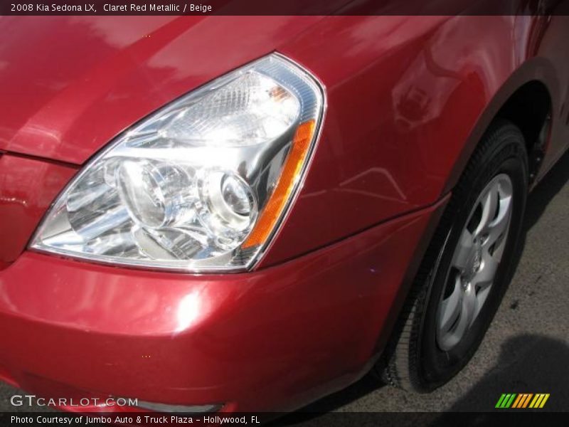 Claret Red Metallic / Beige 2008 Kia Sedona LX