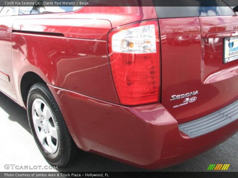 Claret Red Metallic / Beige 2008 Kia Sedona LX