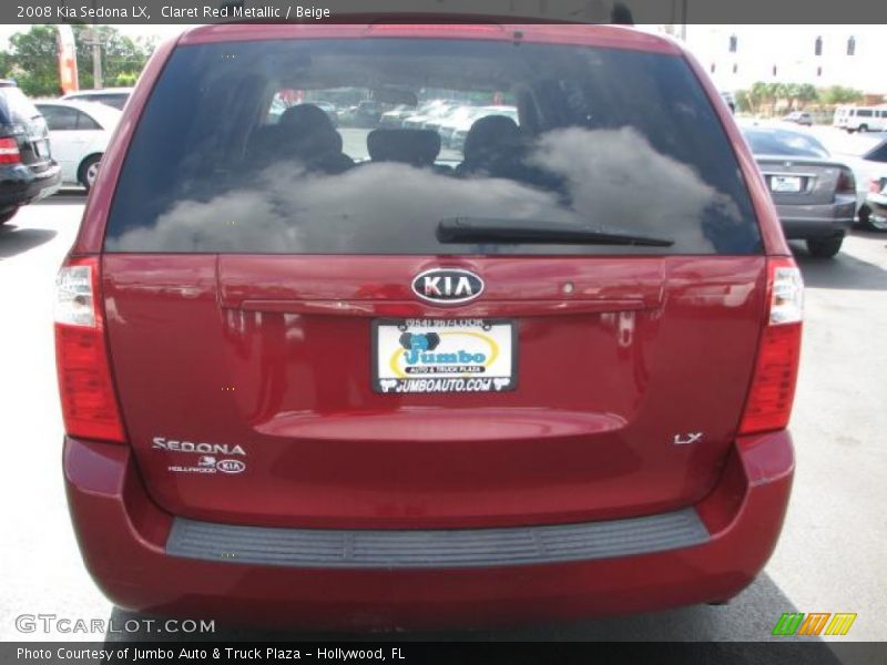 Claret Red Metallic / Beige 2008 Kia Sedona LX