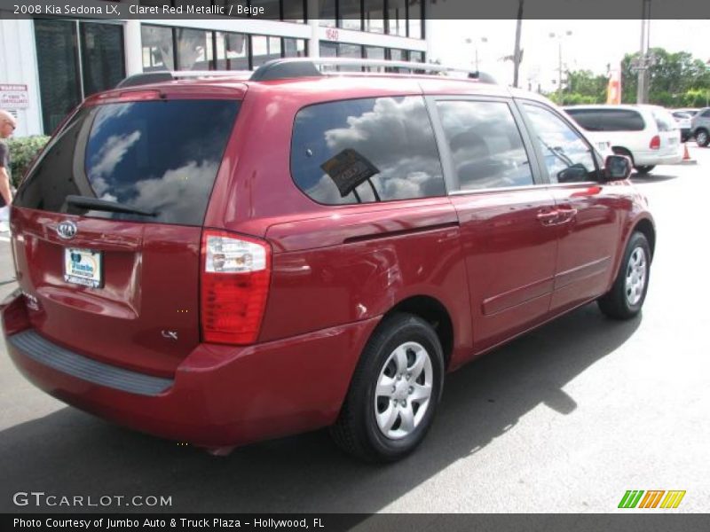 Claret Red Metallic / Beige 2008 Kia Sedona LX