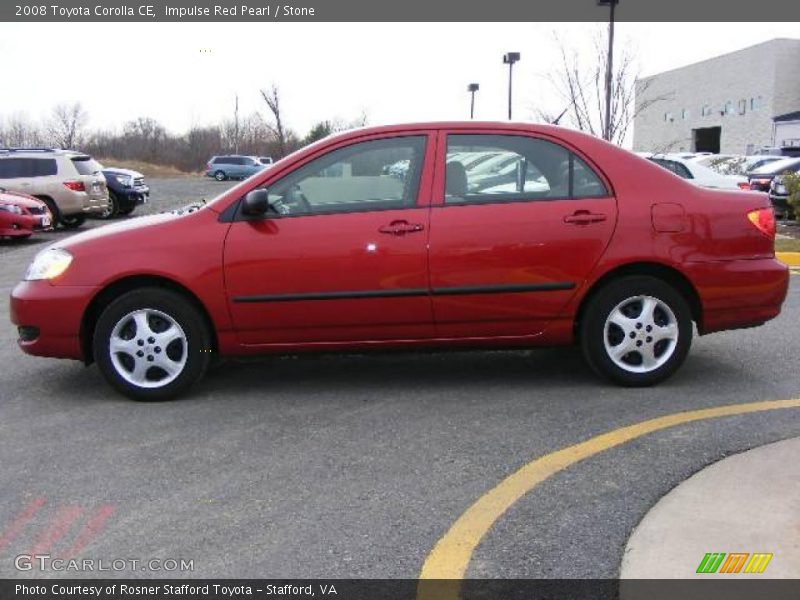 Impulse Red Pearl / Stone 2008 Toyota Corolla CE