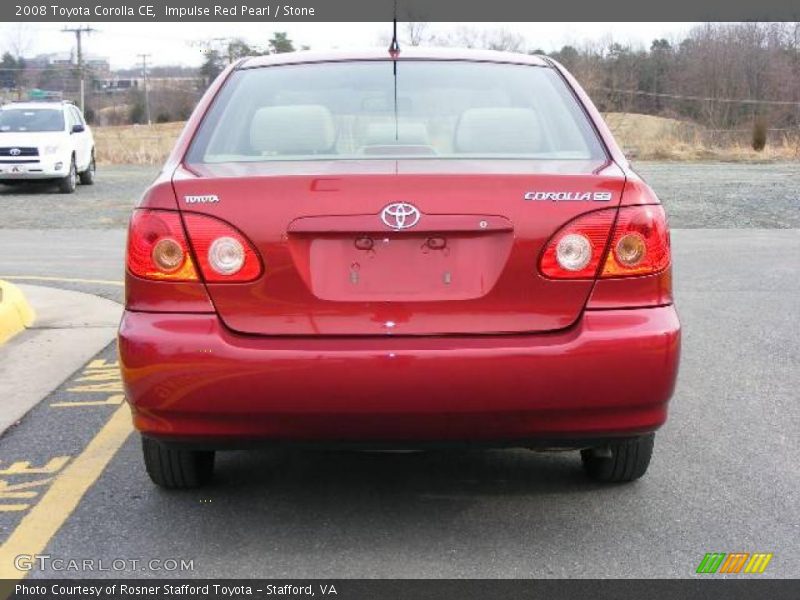 Impulse Red Pearl / Stone 2008 Toyota Corolla CE