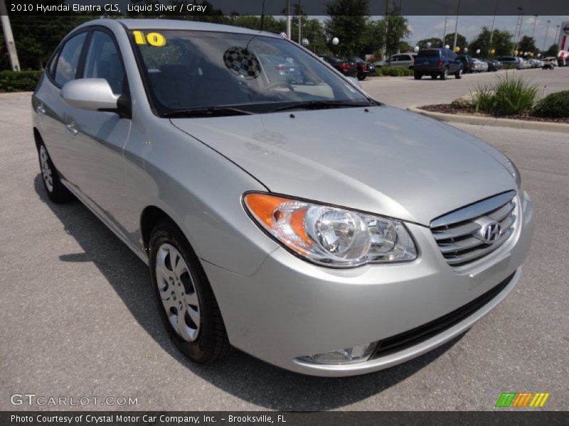 Liquid Silver / Gray 2010 Hyundai Elantra GLS
