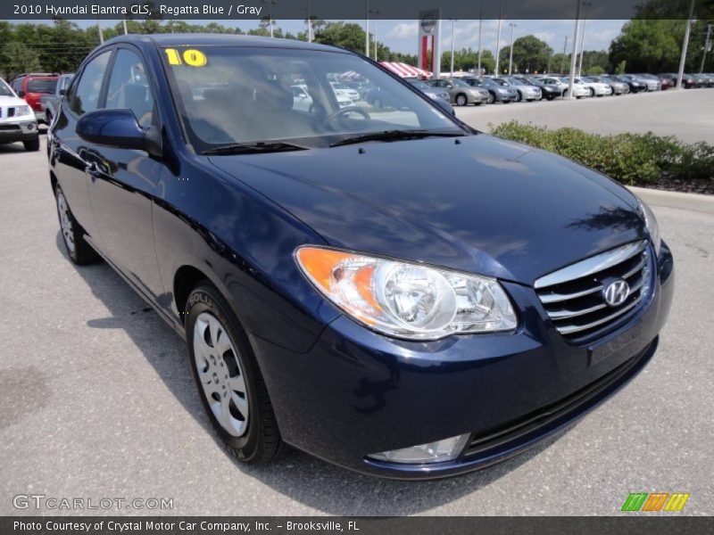 Regatta Blue / Gray 2010 Hyundai Elantra GLS