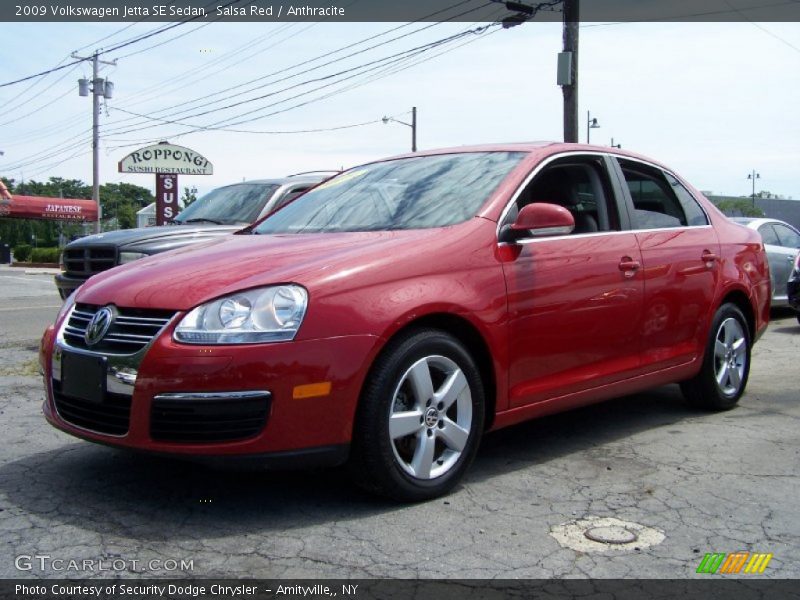 Salsa Red / Anthracite 2009 Volkswagen Jetta SE Sedan