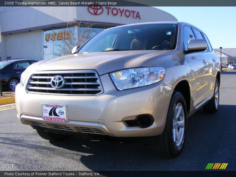 Sandy Beach Metallic / Sand Beige 2008 Toyota Highlander 4WD