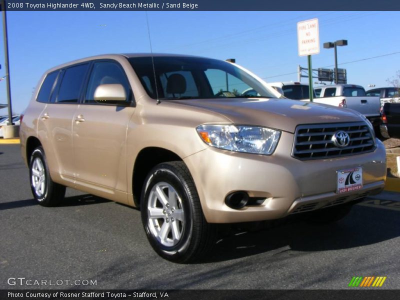 Sandy Beach Metallic / Sand Beige 2008 Toyota Highlander 4WD