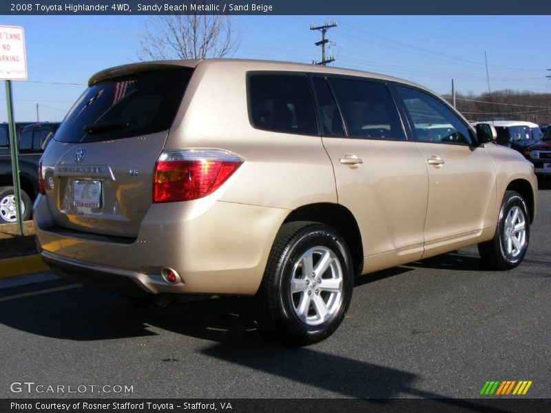 Sandy Beach Metallic / Sand Beige 2008 Toyota Highlander 4WD