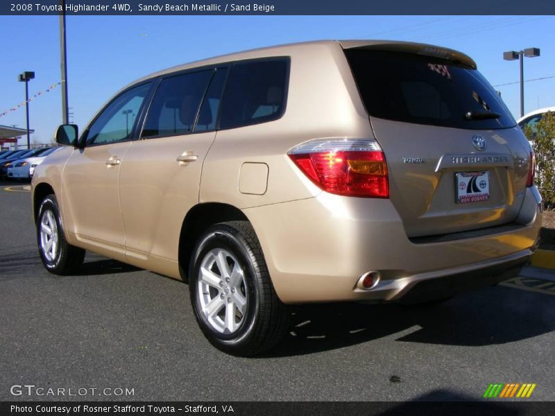 Sandy Beach Metallic / Sand Beige 2008 Toyota Highlander 4WD