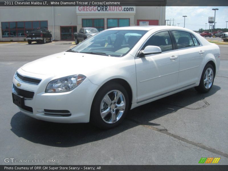 White Diamond Tricoat / Cocoa/Cashmere 2011 Chevrolet Malibu LT