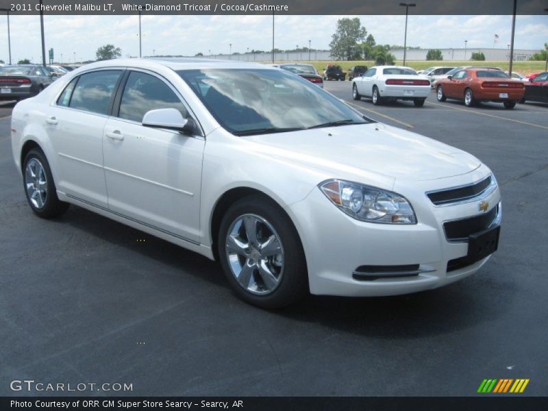 White Diamond Tricoat / Cocoa/Cashmere 2011 Chevrolet Malibu LT