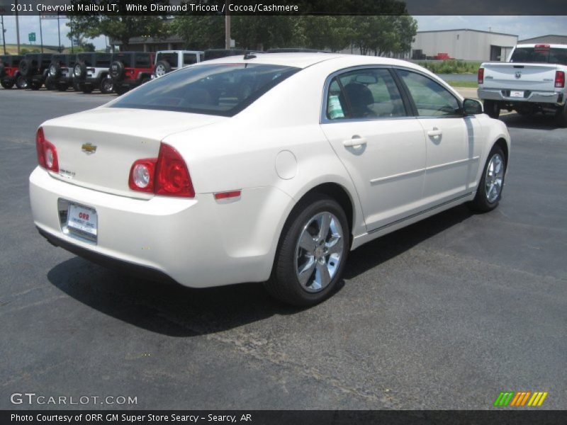 White Diamond Tricoat / Cocoa/Cashmere 2011 Chevrolet Malibu LT